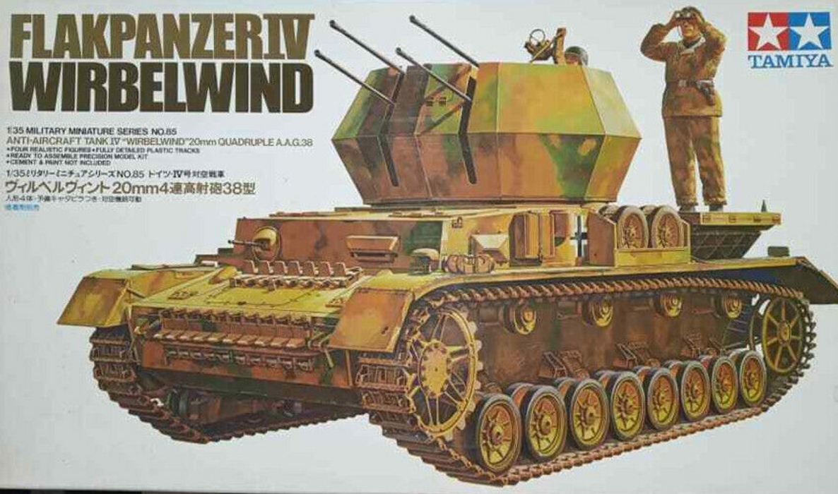 Tamiya 35233 1/35 German Flakpanzer IV Wirbelwind Tank Model Kit - NOS
