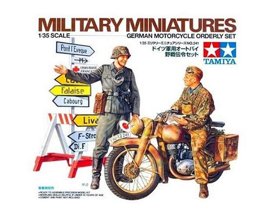 Tamiya 35241 1/35 German Motorcycle Orderly Set Model Kit