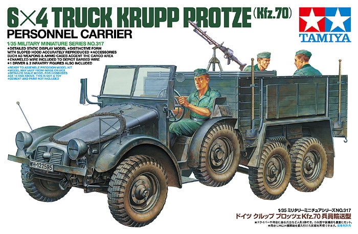 Tamiya 35317 1/35 German 6x4 Truck Krupp Protze Model Kit