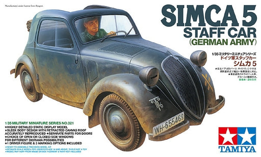 Tamiya 35321 1/35 Simca 5 Staff Car (German Army) Plastic Model Kit