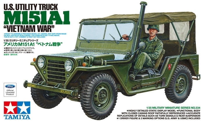 Tamiya 35334 1/35 US Utility Truck M151A1 Model Kit