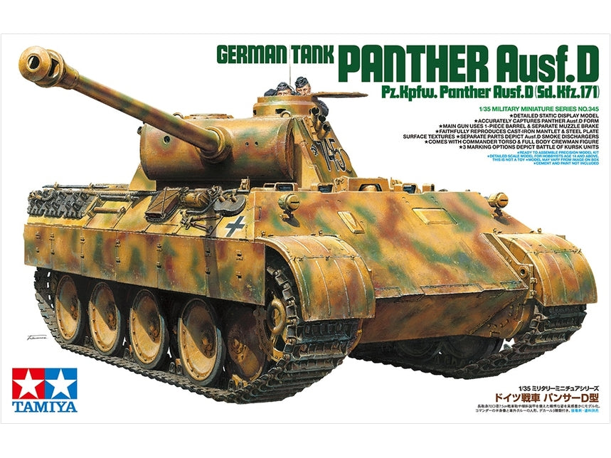 Tamiya 35345 1/35 German Tank Panzer V Panther Ausf.D Model Kit