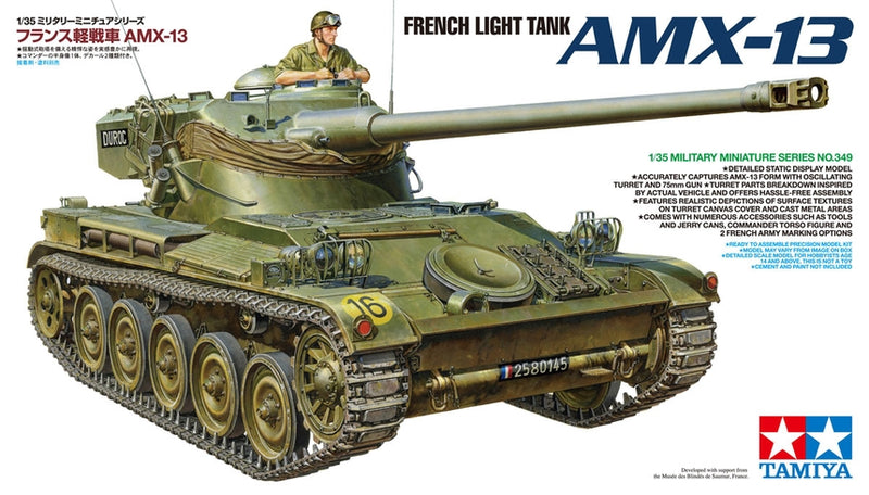 Tamiya 35349 1/35 French Light Tank AMX-13 Model Kit