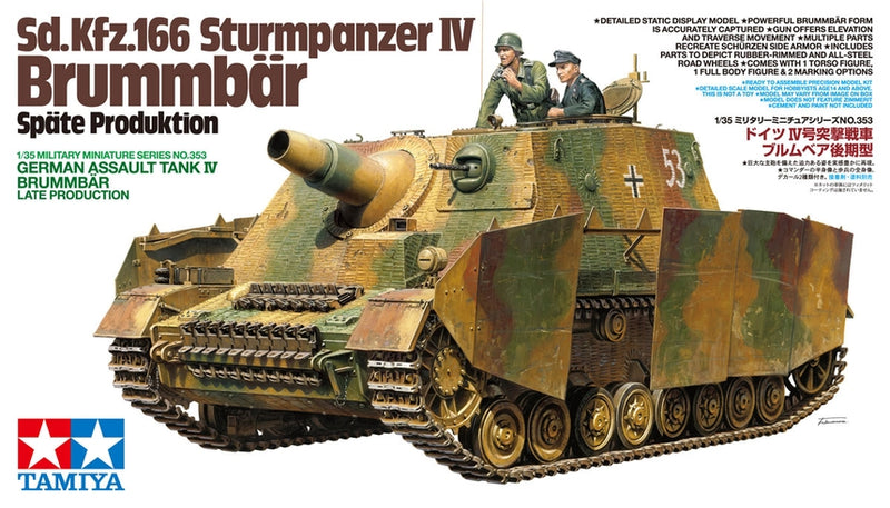 Tamiya 35353 1/35 German Assault Tank IV Brummbar Late Production Model Kit