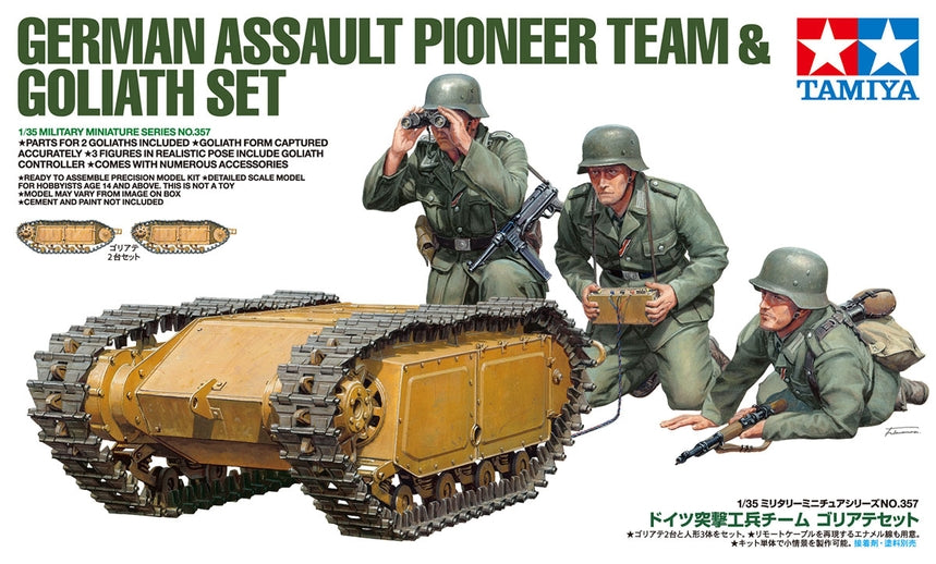 Tamiya 35357 1/35 German Assault Pioneer Team with Goliath Set Model Kit