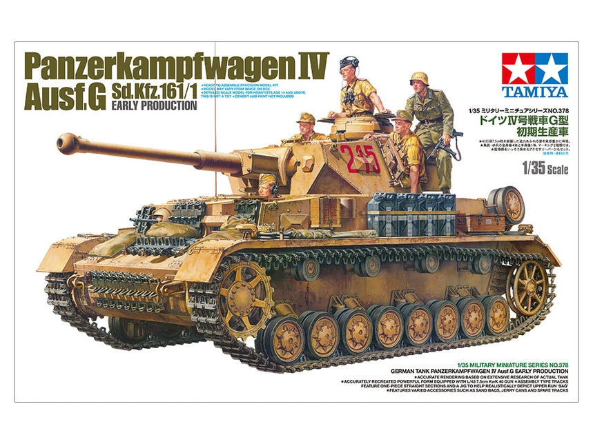 Tamiya 35378 1/35 German Panzer IV Ausf.G Model Tank Kit