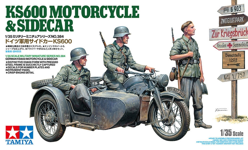 Tamiya 35384 1/35 German KS600 Motorcycle Model Kit