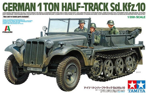 Tamiya 37016 1/35 German 1 Ton Half-Track Sd.Kfz. 10 Ausf. B Model Kit