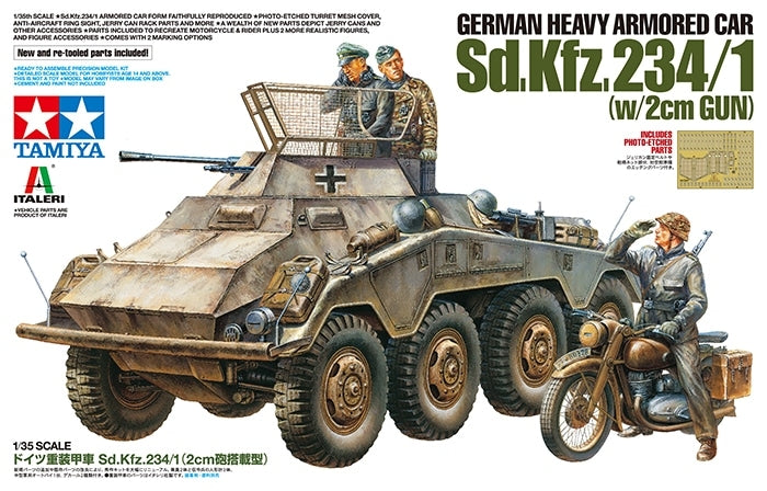 Tamiya 37019 1/35 German Sd.Kfz.231 Heavy Armored Car Model Kit