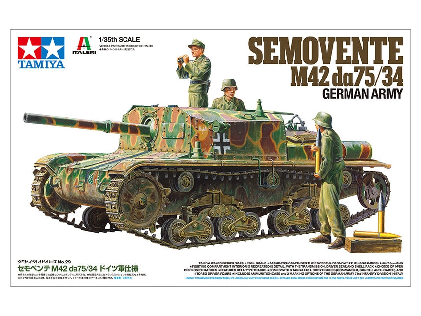Tamiya 37029 1/35 German Army Semovente M42 da 75/34 Model Tank Kit