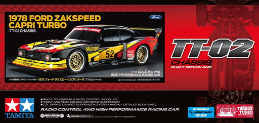 Tamiya 47526 1/10 1978 Ford Zakspeed Capri Turbo TT-02 RC Kit