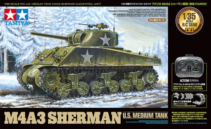 Tamiya 48217 1/35 M4A3 Sherman RC Model Tank Kit