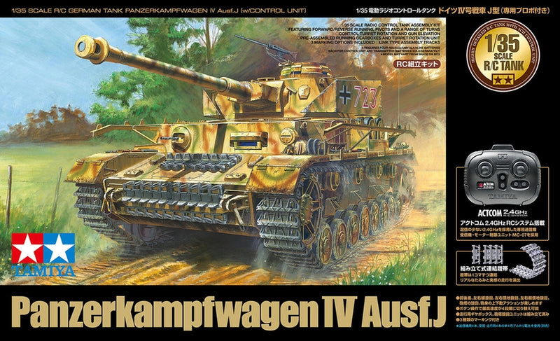 Tamiya 48218 1/35 German Panzerkampfwagen IV Ausf.J RC Model Tank Kit