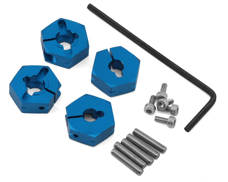 Tamiya 53823 TT-01 Blue Aluminum Clamping Wheel Hex (4 Pack)
