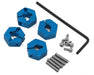 Tamiya 53823 TT-01 Blue Aluminum Clamping Wheel Hex (4 Pack)