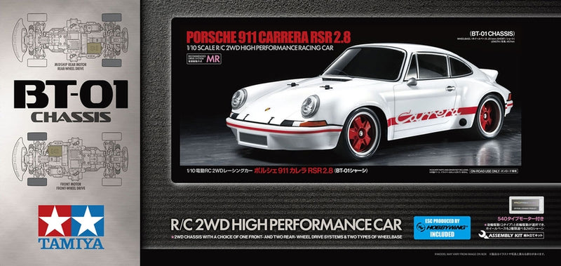 Tamiya 58740 1/10 RC Porsche 911 Carrera RSR 2.8 2WD BT-01 Kit
