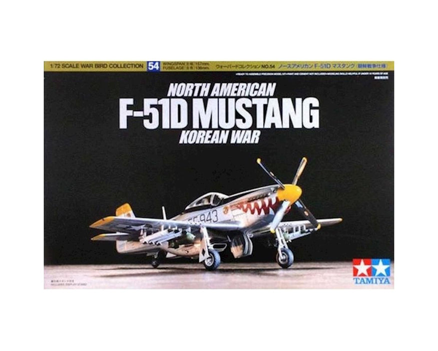 Tamiya 60754 1/72 Korean War F-51 Mustang Fighter Model Aircraft Kit
