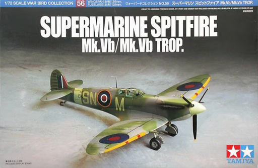 Tamiya 60756 1/72 Supermarine Spitfire Model Aircraft Kit