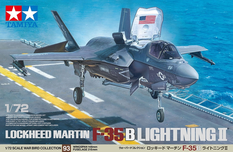 Tamiya 60793 1/72 Lockheed Martin F-35B Lightning II Fighter Jet Model Kit