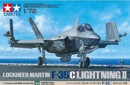 Tamiya 60794 1/72 Lockheed Martin F-35C Lightning II Fighter Jet Model Kit