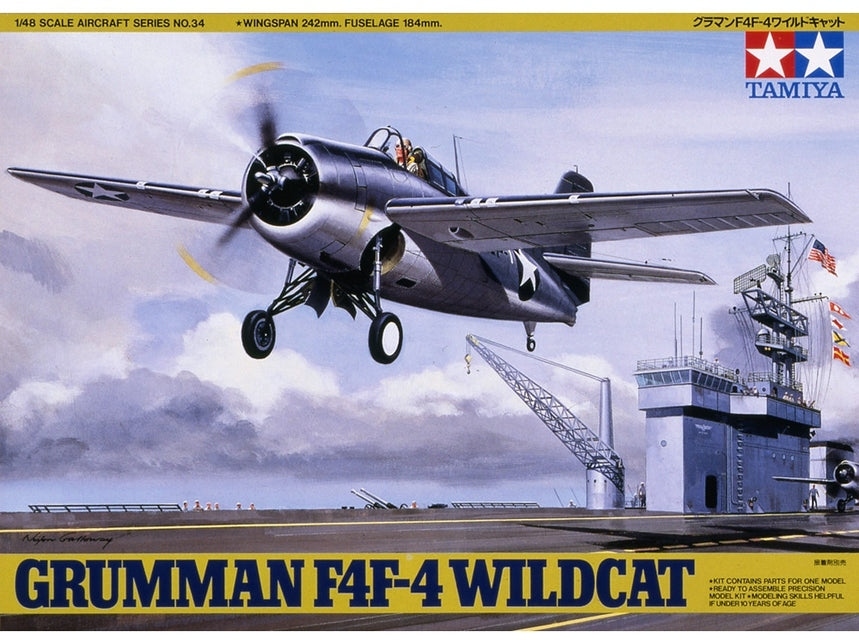 Tamiya 61034 1/48 Grumman F4F-4 Wildcat Model Aircraft Kit