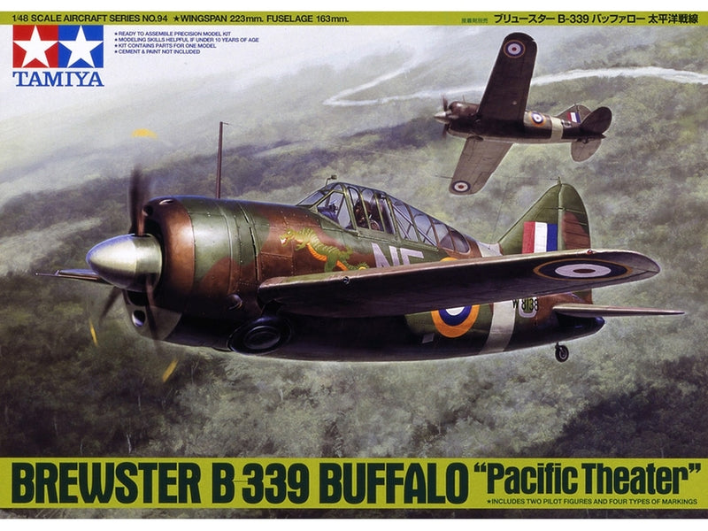 Tamiya 61094 1/48 Brewster B-339 Buffalo "Pacific Theater" Model Plane Kit