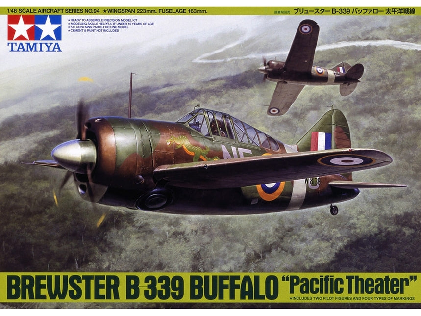 Tamiya 61094 1/48 Brewster B-339 Buffalo "Pacific Theater" Model Plane Kit