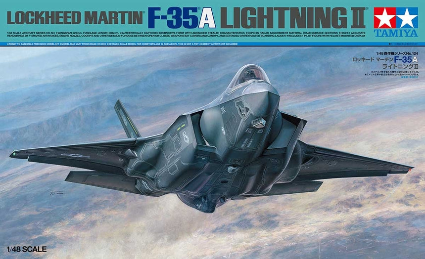 Tamiya 61124 1/48 Lockheed F-35 A Lightning II Model Jet Kit