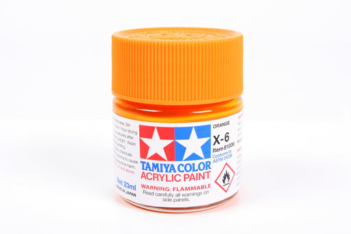 Tamiya 81006 Acrylic Model Paint X-6 Gloss Orange 23ml (3/4oz)
