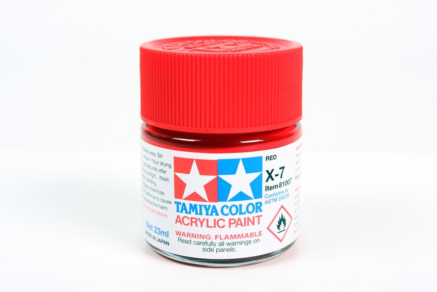 Tamiya 81007 Acrylic Model Paint X-7 Gloss Red 23ml (3/4oz)