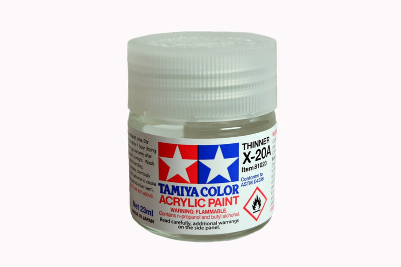 Tamiya 81020 X-20A Thinner for Acrylic or Poly Model Paint 23ml (3/4oz)