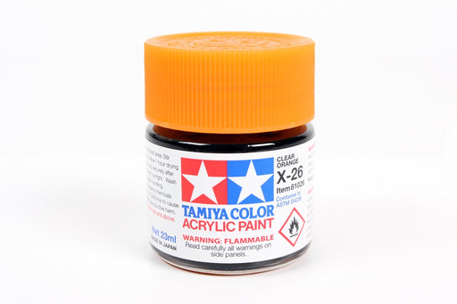 Tamiya 81026 Acrylic Model Paint X-26 Gloss Clear Orange 23ml (3/4oz)