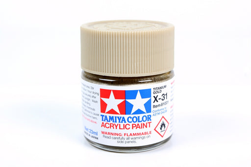 Tamiya 81031 Acrylic Model Paint X-31 Gloss Titanium Gold 23ml (3/4oz)