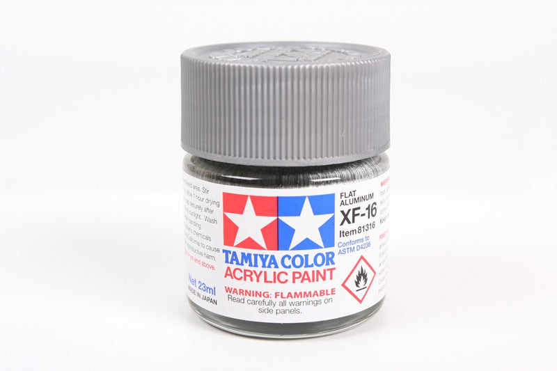 Tamiya 81316 Acrylic Model Paint XF-16 Flat Aluminum 3/4oz
