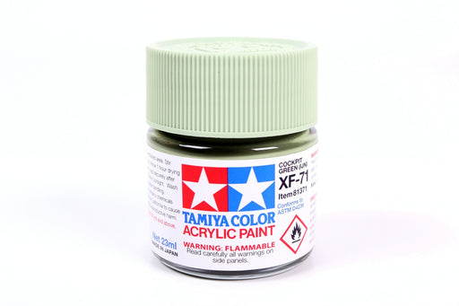 Tamiya 81371 Acrylic Model Paint XF-71 Flat Cockpit Green 23ml (3/4oz)
