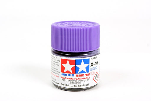  Tamiya 81516 Acrylic Mini X-16 Purple Gloss Finish 10ml (1/3oz)