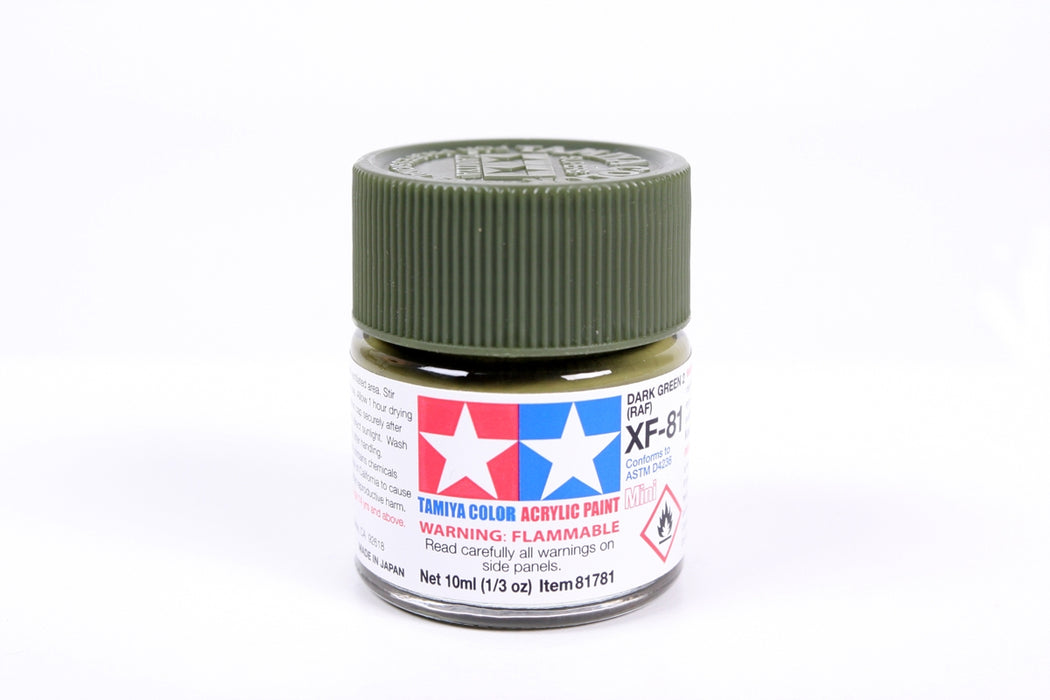 Tamiya 81781 Acrylic Mini XF-81 Dark Green 2 RAF 10ml (1/3 oz)