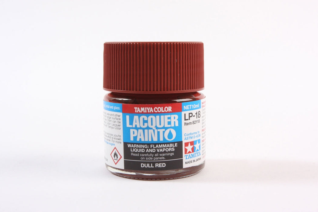 Tamiya 82118 LP-18 Mini Lacquer Paint 10ml - Dull Red
