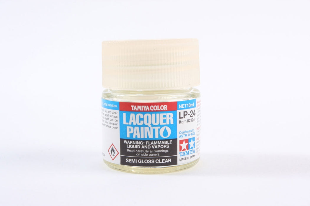 Tamiya 82124 LP-24 Mini Lacquer Paint 10ml - Semi Gloss Clear