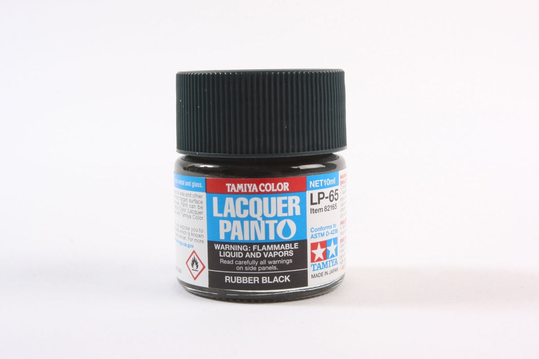 Tamiya 82165 LP-65 Mini Lacquer Paint 10ml - Rubber Black