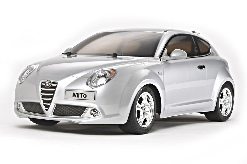 Tamiya 84136 1/10 Silver Alfa Romeo MiTo RTR 2WD On-Road TC Car (M-05)