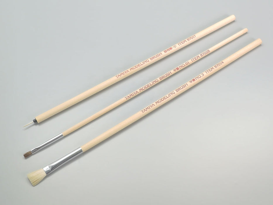Tamiya 87066 Modeling Basic Brush Set of 3