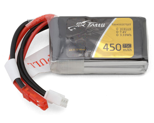 Tattu 4502S75JST 7.4v 450mAh 2S 75C LiPo Battery with JST Connector