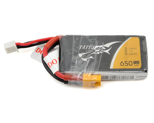Tattu 75C-650-2S1P-XT30 7.4v 650mAh 2S 75C LiPo Battery with XT30 Connector