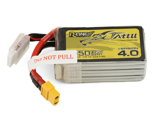 Tattu TAA10506S13X6 "R-Line 4.0" 22.2v 1050mAh 6s 130C LiPo Battery with XT60 Connector