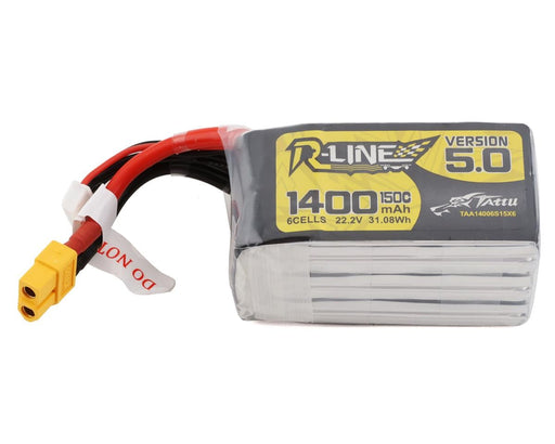 Tattu TAA14006S15X6 "R-line 5.0" 22.2v 1400mAh  6s 150C LiPo Battery with XT60 Connector