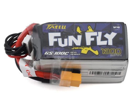 Tattu 13006S10X6 Fun Fly 22.2v 1300mAh 6s LiPo Battery 100C with XT60 Connector