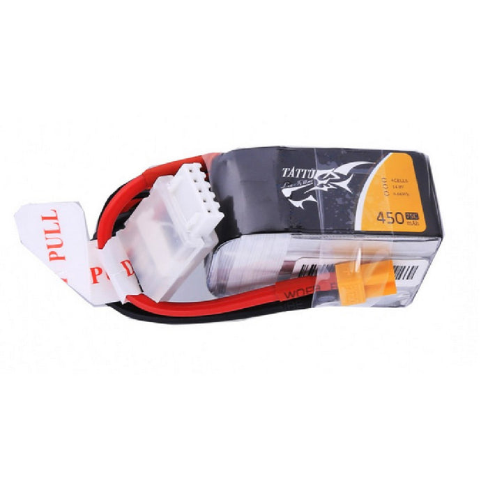 Tattu 4S 14.8V 450mAh 75C Lipo Battery Pack with XT30