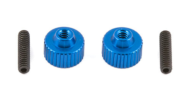 Team Associated 1787 Battery Strap Thumbscrews With Set Screws (2 Pack)