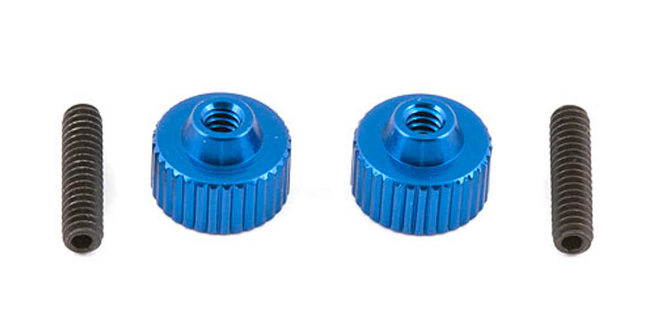 Team Associated 1787 Battery Strap Thumbscrews With Set Screws (2 Pack)